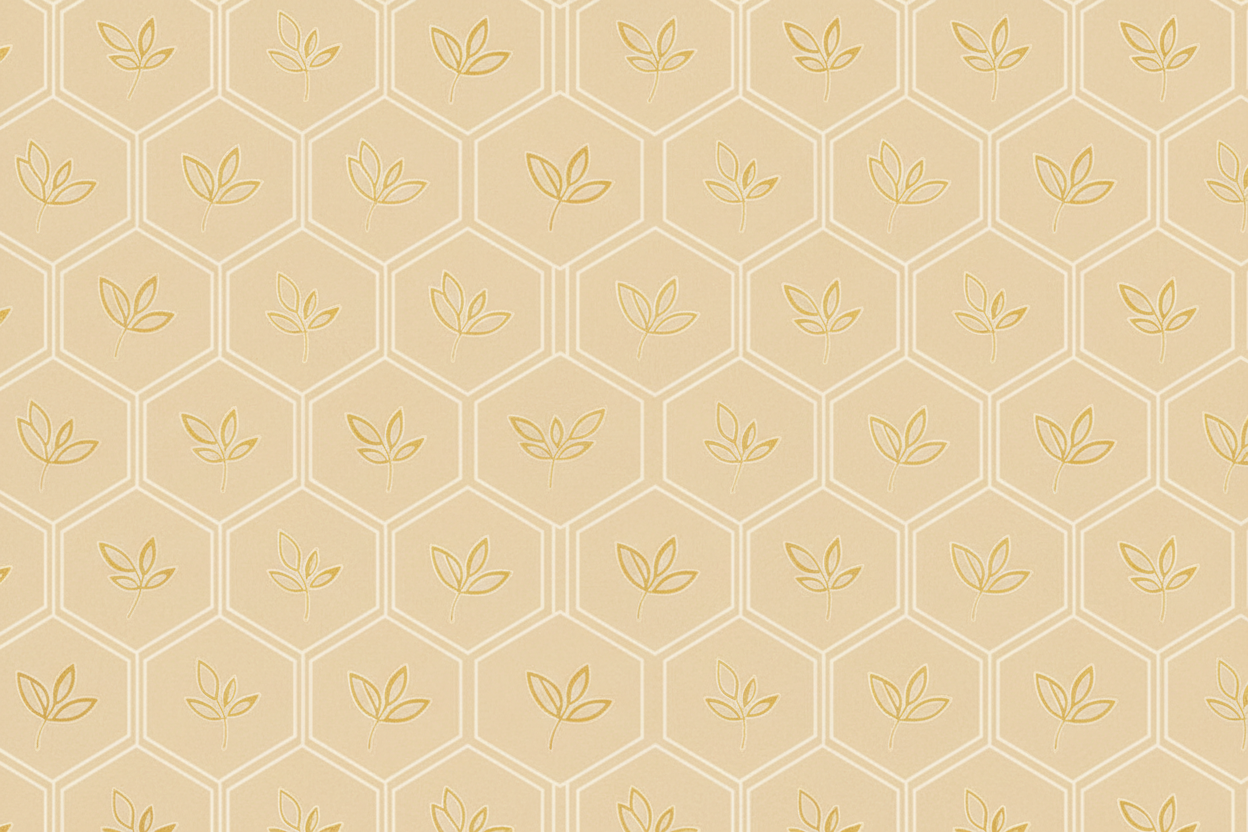 Botanical geometric hybrid pattern